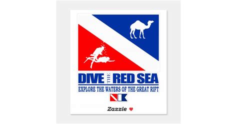 Dive The Red Sea Sq Sticker Zazzle