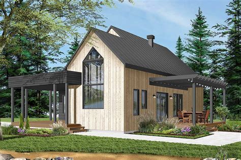 Charming Contemporary 2 Bedroom Cottage House Plan 22530dr