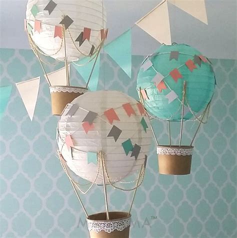 I always loved dreaming about going on a hot air balloon ride when i was little. Whimsical Hot Air Balloon Decoration DIY kit, hot air ...