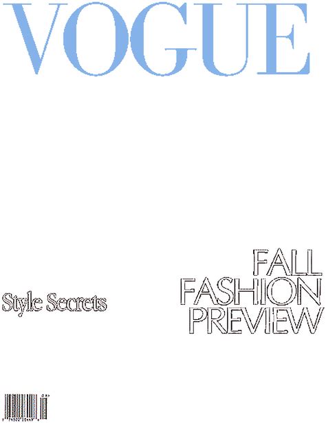 Transparent Vogue Cover Template