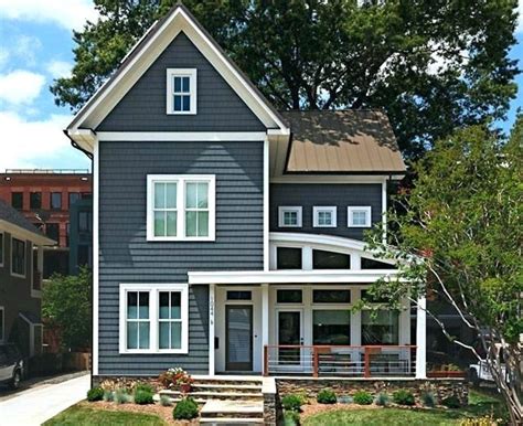 If you want a show stopping home that's. gray house white trim brown roof dark green roof houses terrific exterior house colors with br ...