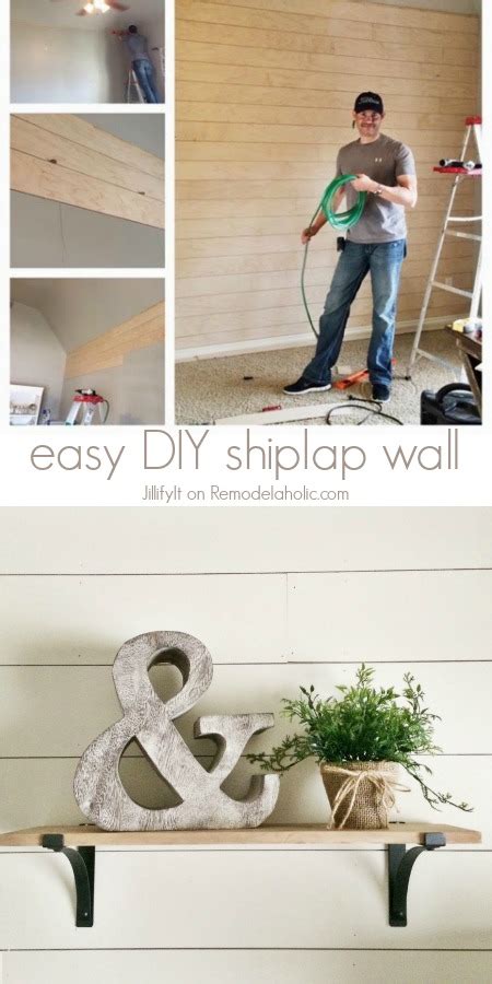 This may even be different than any other tutorial you've seen before. Remodelaholic | How to Install a Shiplap Wall + Rustic ...