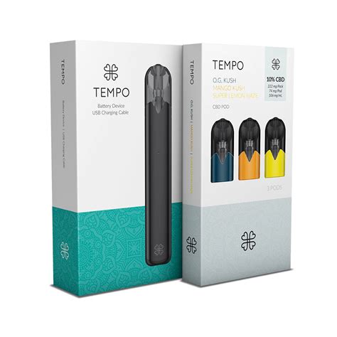 Harmony Tempo Startovací sada Vape Pen + Cartridge, 222 mg CBD, 3 ks - Mango Kush, 222 mg ...