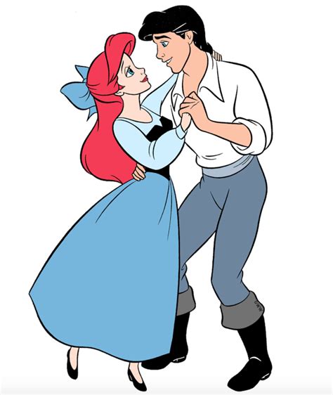 Ariel Dancing With Prince Eric Black Disney Princess Disney Princess