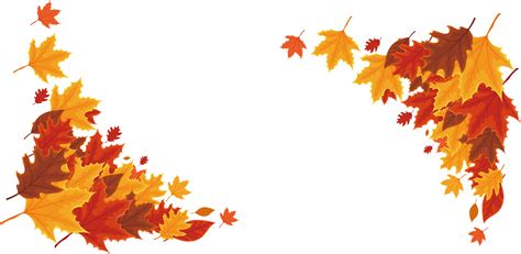 Borders With Leaves : Autumn Leaves Falling Clipart | Wallpapers png image