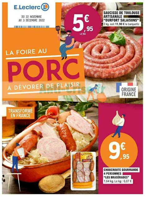 Catalogue E Leclerc La Foire Au Porc D Vorer De Plaisir Du