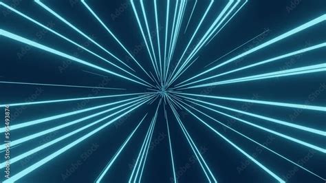 Abstract Dark Glow Blue Light Rays Background Perspective View Of Blue