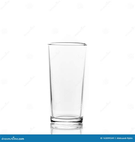 Empty Glass Isolated On A White Background Stock Image Image Of