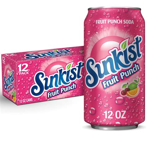 Sunkist Fruit Punch Soda 12 Fl Oz Cans 12 Pack Walmart Inventory