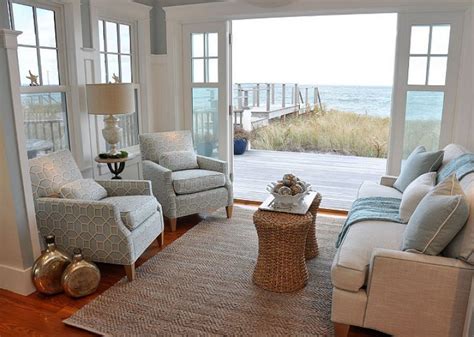 Coastal Sitting Room With Ocean View Beach House Interior Beach