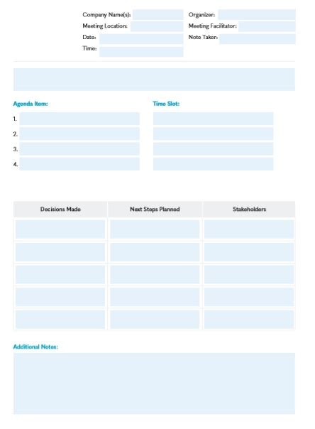 Editable Daily Standup Meeting Template 4 Free Documents Download In