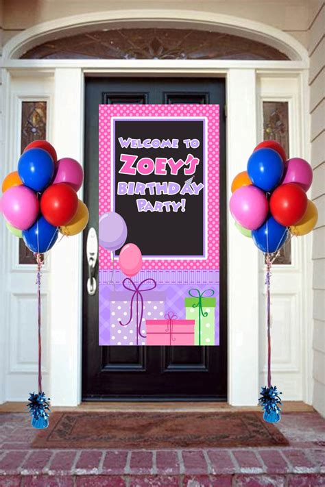 Happy Birthday Door Banner Birthday Personalized Welcome To The Party Banne Vinyl Birthday