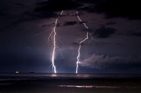 Double Lightning Strike Jacksonville Beach Fl Sept 2018 Just A