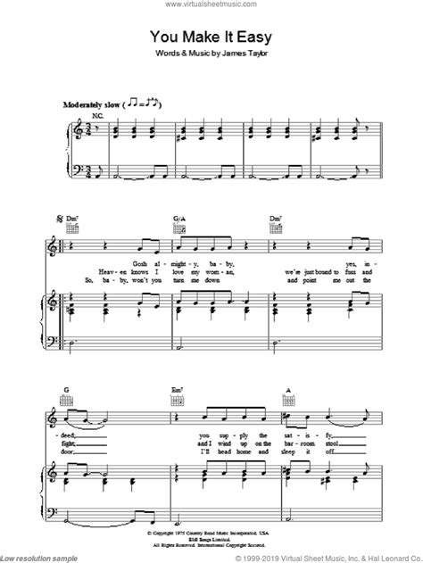 You Make It Easy Sheet Music For Voice Piano Or Guitar Pdf