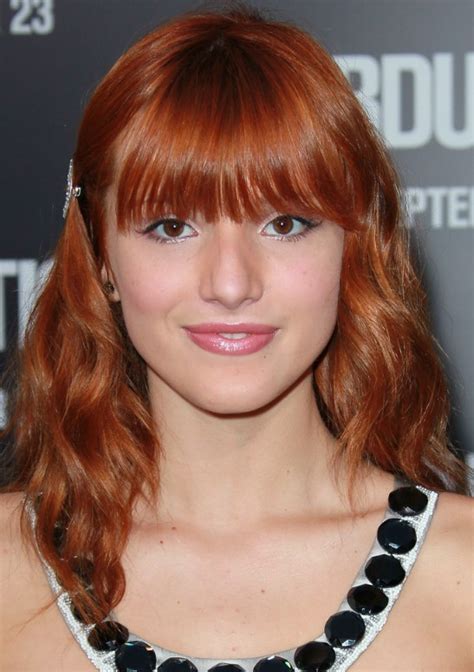 This is cool that you do not need to change short weave hairstyles are sweet,sassy and a whole lot of fun. Bella Thorne Long Red Wavy Hairstyle with Bangs ...