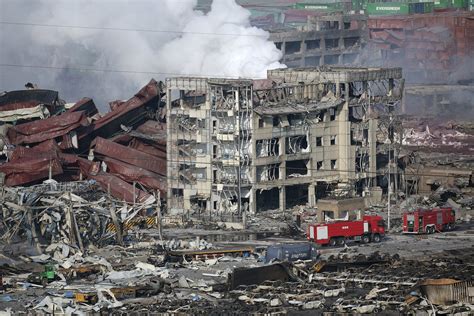 Photos Show Aftermath Of Explosions In Tianjin China At Chemical