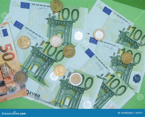 Euro Notes And Coins European Union Stock Photo Image Of Bill Euros