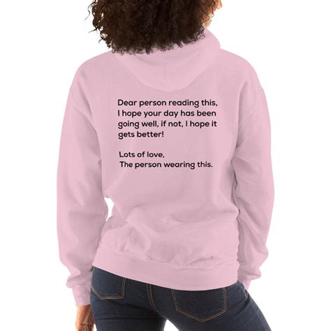 Dear Person Behind Me Hoodie Dear Person Reading This Good Etsy