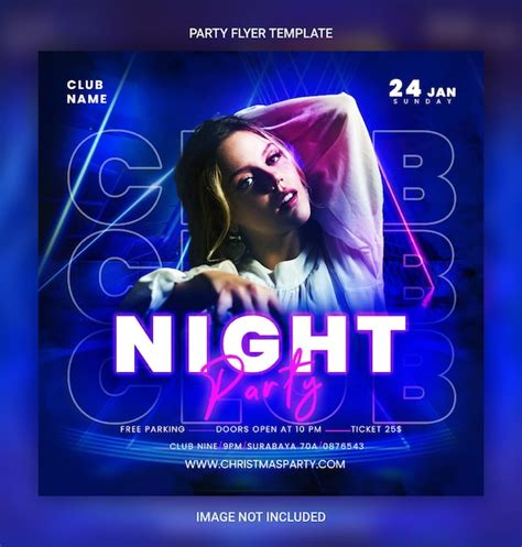 Premium Psd Night Party Flyer Template Design