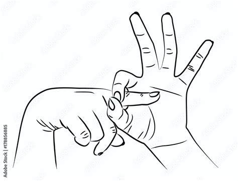 strichzeichnung handzeichen ficken stock illustration adobe stock