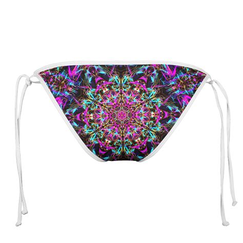 neon mandala white string bikini bottoms set 4 lyfe apparel