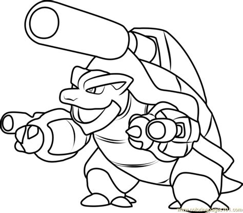 Mega Blastoise Coloring Pages At Free Printable