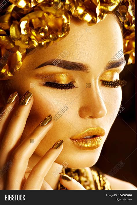 Gold Woman Face Image And Photo Free Trial Bigstock