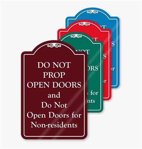 Keep Door Closed Signs Do Not Prop Door Open Signs Please Supervise