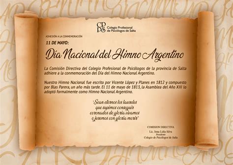 Día Nacional Del Himno Argentino Cpps