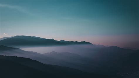 Early Morning Fog Sky Mountains 4k Wallpaper 4k