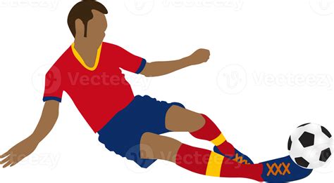 Cartoon Football Soccer Player Man In Action 10135631 Png