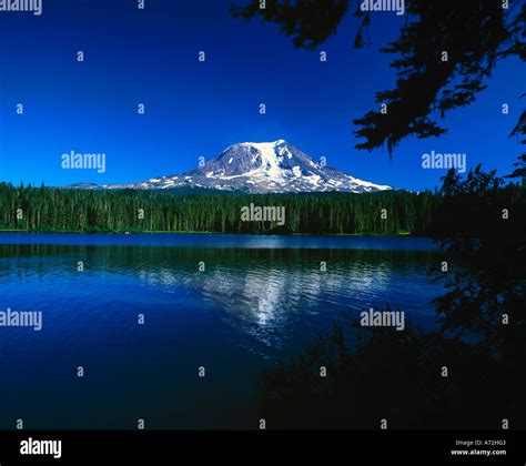 Mount Adams Looms Beyond Takhlakh Lake Ford Pinchot National Forest