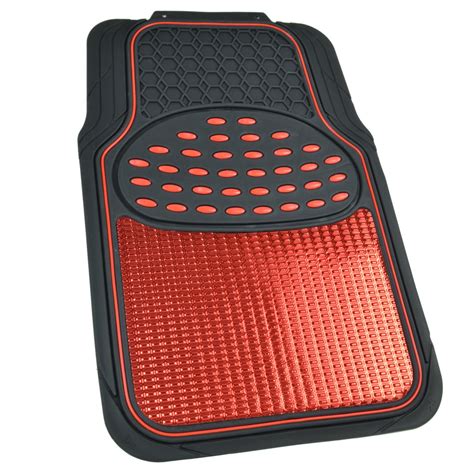 Metallic Car Floor Mats For All Weather Rubber Heavy Duty Protection