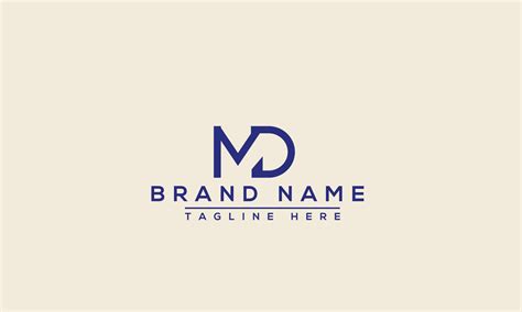 Md Logo Design Template Vector Graphic Branding Element 10485584