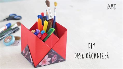Diy Desk Organizer Back To School Ventunoart Origami Flores