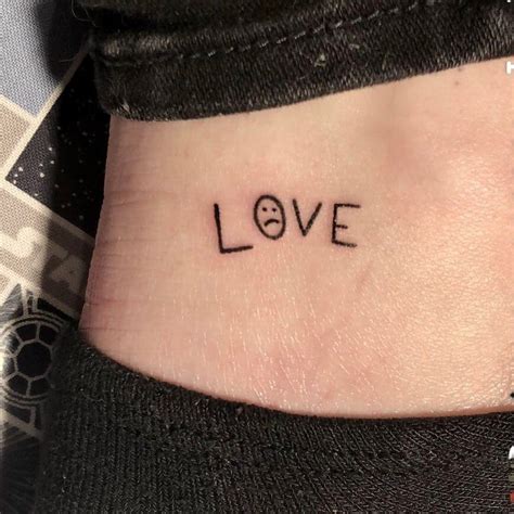 Lil Peep Love Tattoo On Hand
