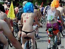 Bbc News England Sussex Naked Riders Take To City Streets