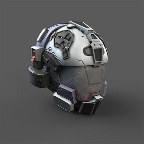 3d Model Helmet Scifi Military 3d Model Space Vr Ar Low Poly Cgtrader