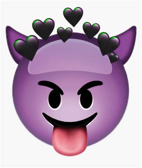 Emoji Evil Edit Tumblr Evilemoji Demon Heartcrown Purple Devil