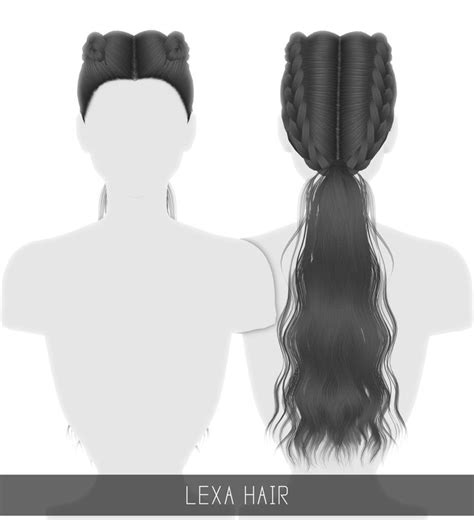 Alpha Cc — Simpliciaty Cc Lexa Hair 36 Swatches Hq Mod Sims 4