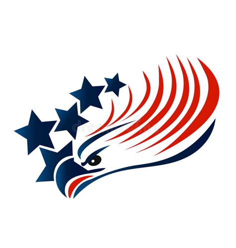 Bald Eagle American Flag Logo Stock Vector Image 39935110