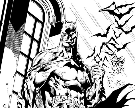 Batman Drawing Black And White 6k Uhd Wallpaper