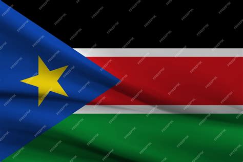 bandeira do sudão do sul bandeira do estado realista do dia da independência da república do