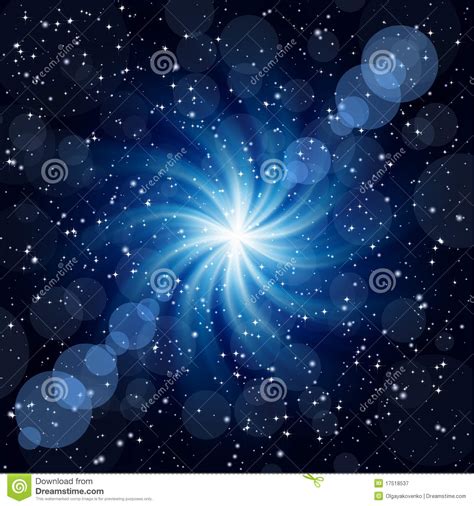 Dark Blue Background With Big Twirl Star Royalty Free