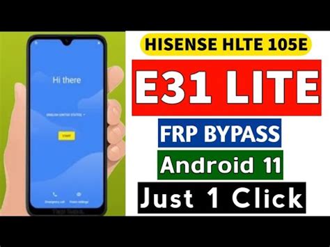 Hisense E Lite Frp Bypass Android Hisense E Lite Google Account Unlock Youtube