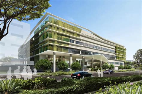 Modern Green Office Building Design Architecture Front Elevations With