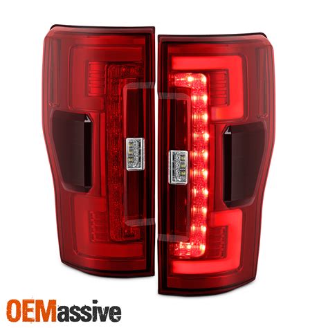 For 2017 2019 F250 F350 F450 Superduty Red Tail Light Pair Blind Spot