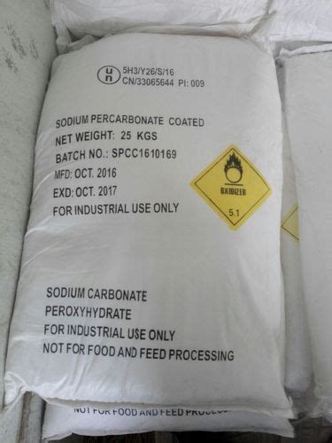 Sodium percarbonate is a chemical substance with formula na2h3co6. Sodium Percarbonate, Packaging Size: 25 Kgs, For Aqua And ...