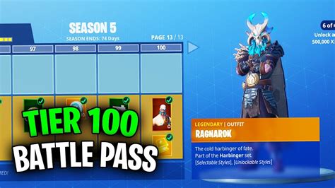 Buying All 100 Tiers Season 5 Battle Pass All Items Unlocked