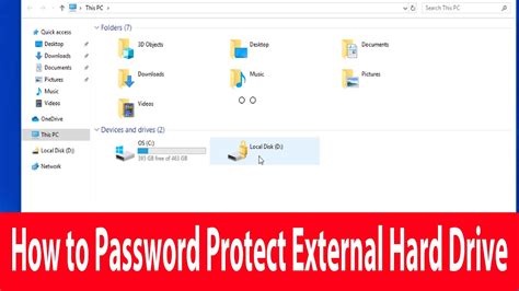 How To Password Protect External Hard Drive Lock Usb Drive With